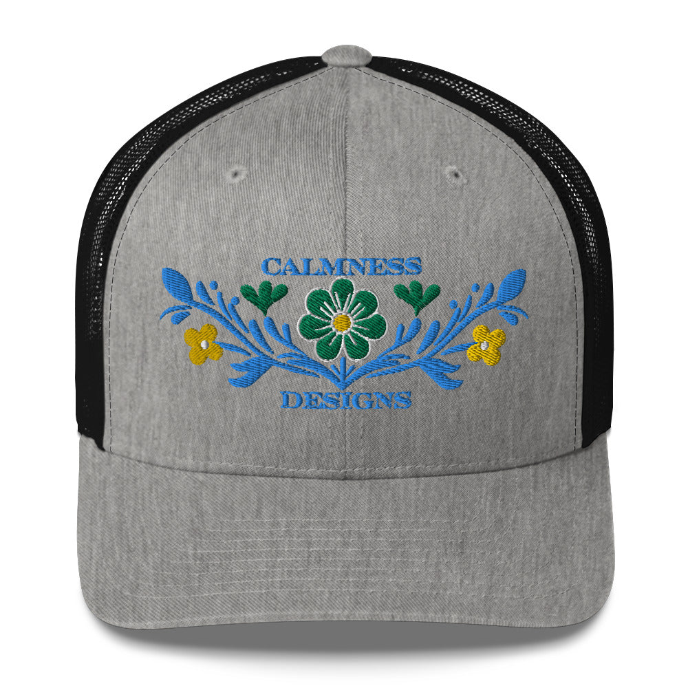 Flower Decoration Mexican Style, CALMNESS DESIGNS, Creative Designer's, Trucker Cap