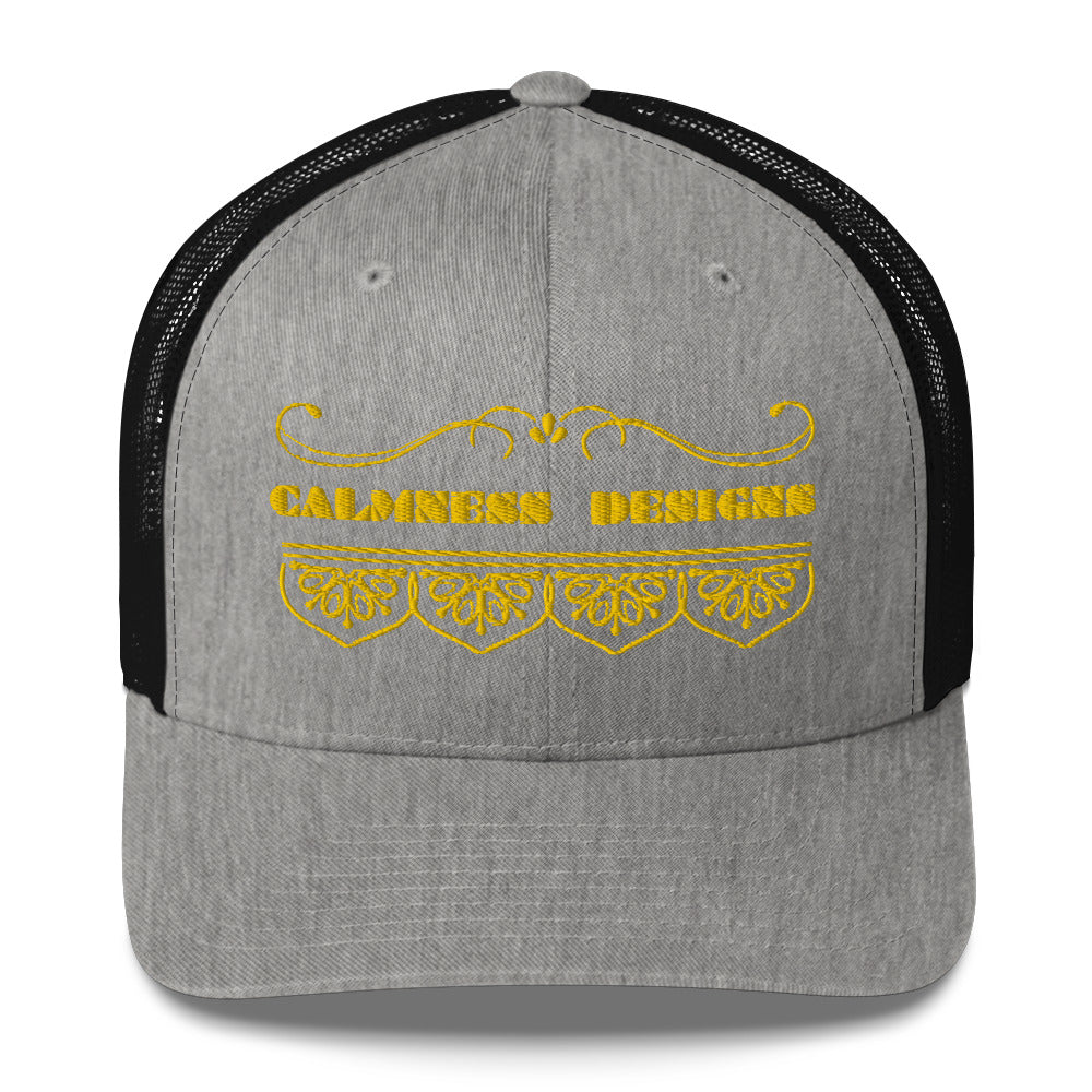 Bidri Decorative Elements Border GOLD, CALMNESS DESIGNS, Creative Designer's, Trucker Cap