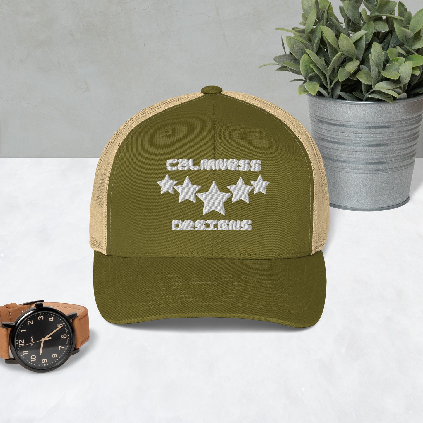 FIVE STARS, CALMNESS DESIGNS, Creative Designer's, Trucker Cap