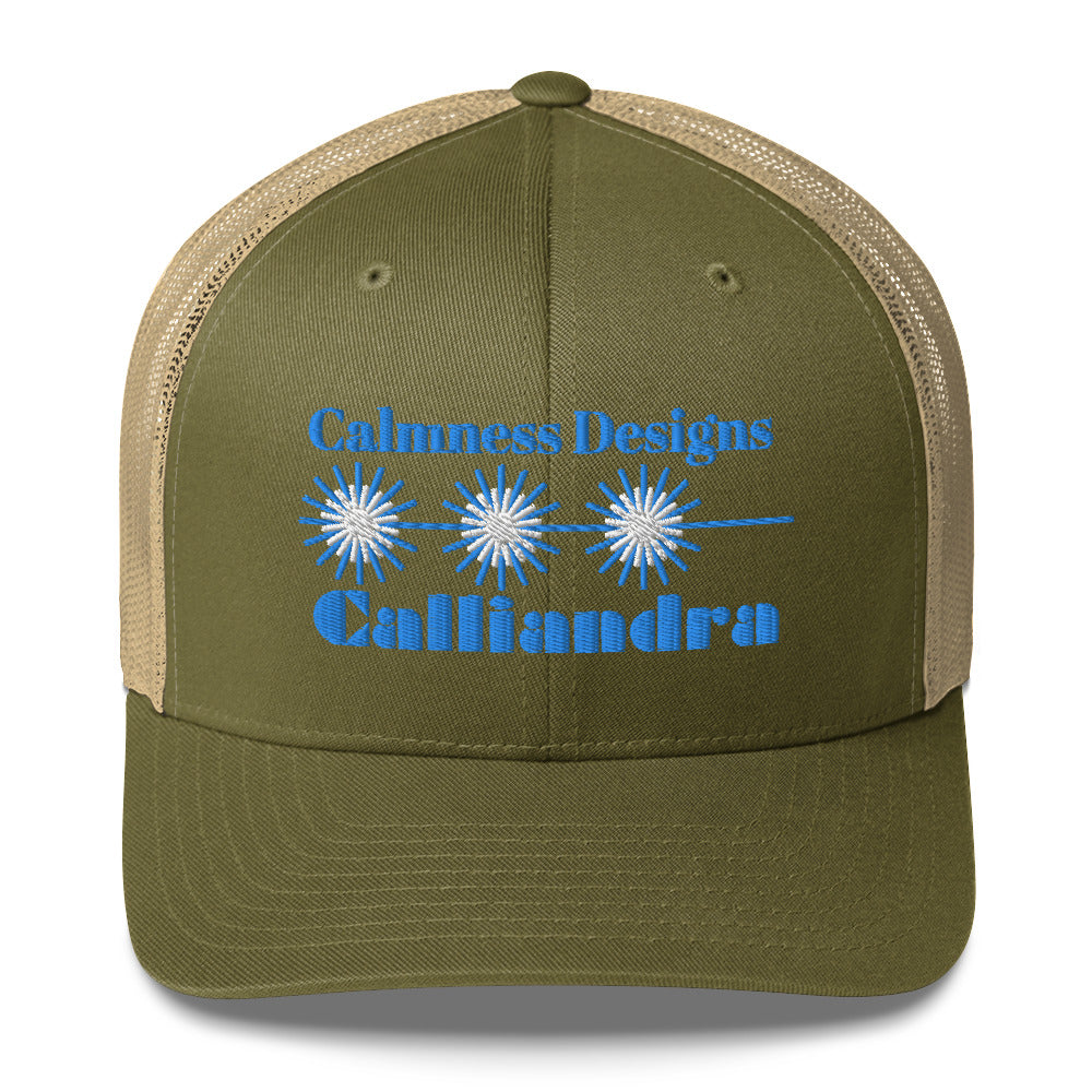 Elegant Geometric Calliandra, CALMNESS DESIGNS, Creative Designer's, Trucker Cap