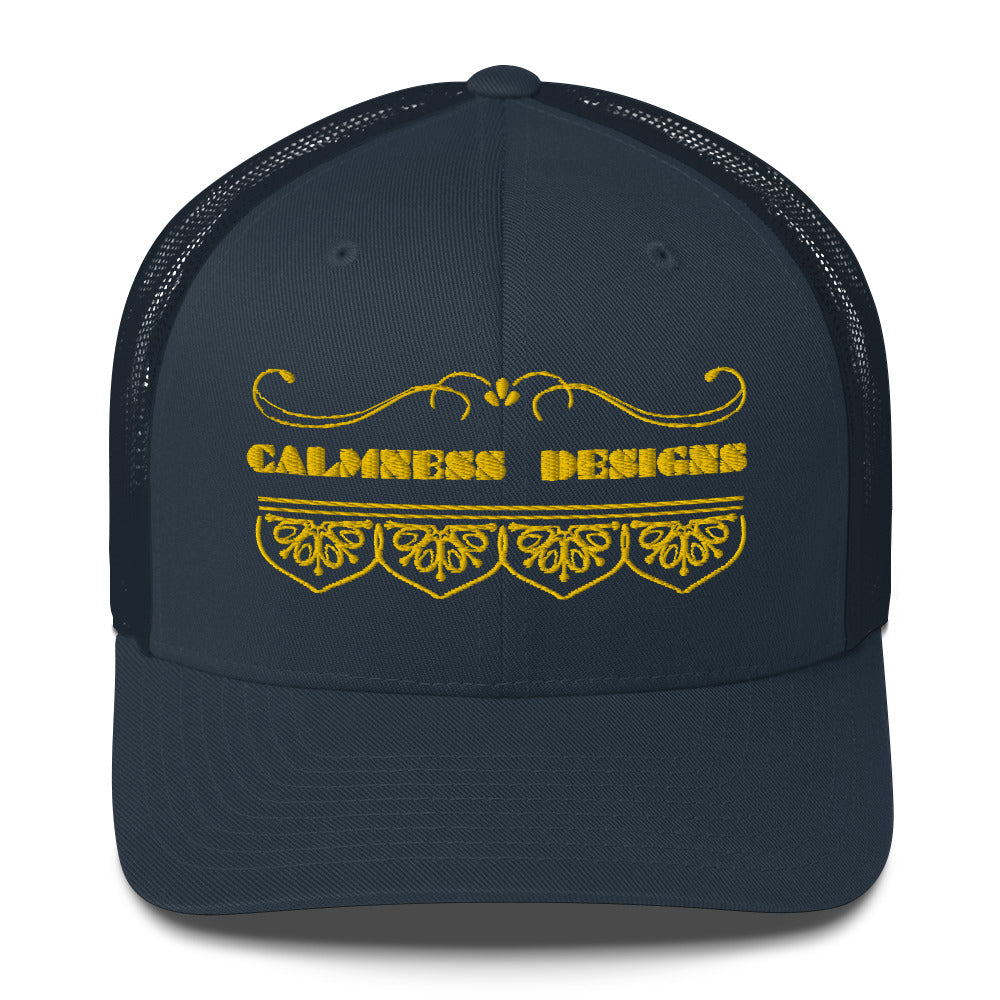 Bidri Decorative Elements Border GOLD, CALMNESS DESIGNS, Creative Designer's, Trucker Cap