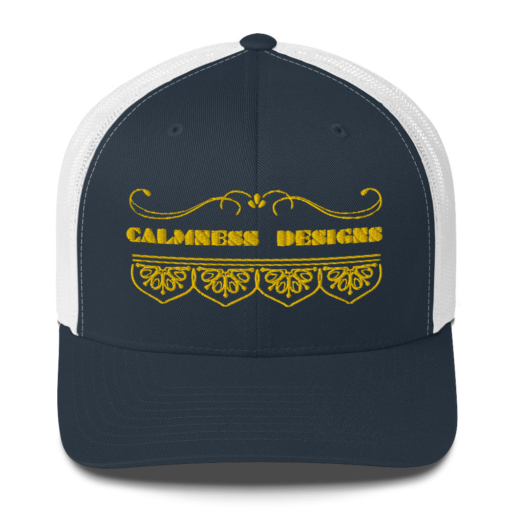 Bidri Decorative Elements Border GOLD, CALMNESS DESIGNS, Creative Designer's, Trucker Cap