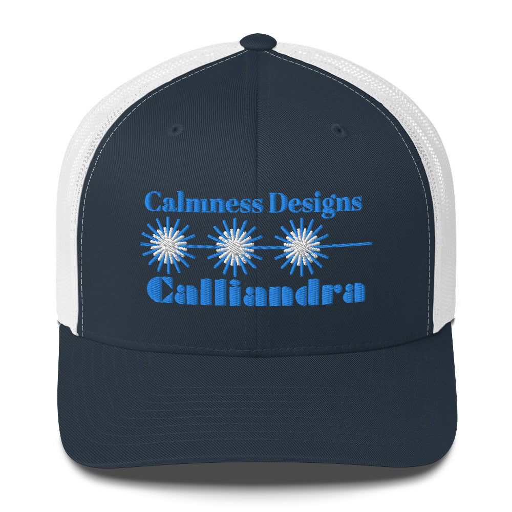 Elegant Geometric Calliandra, CALMNESS DESIGNS, Creative Designer's, Trucker Cap