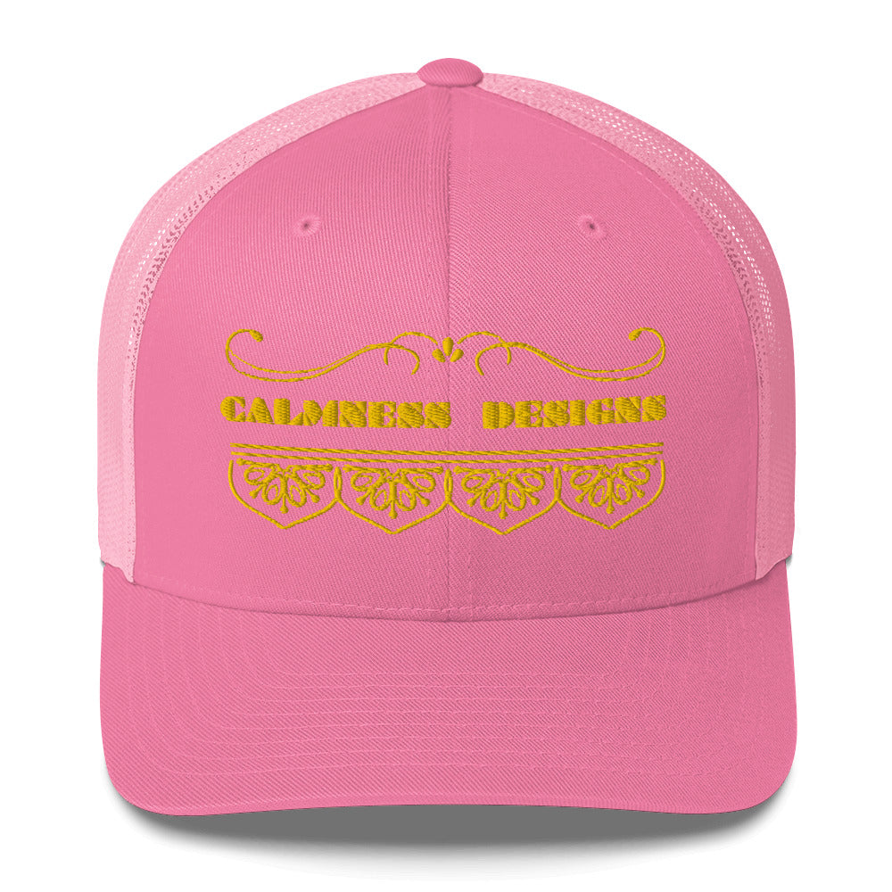 Bidri Decorative Elements Border GOLD, CALMNESS DESIGNS, Creative Designer's, Trucker Cap