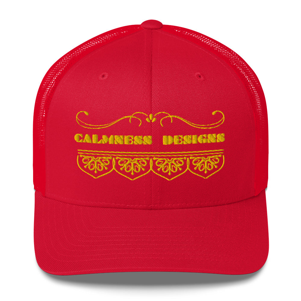 Bidri Decorative Elements Border GOLD, CALMNESS DESIGNS, Creative Designer's, Trucker Cap