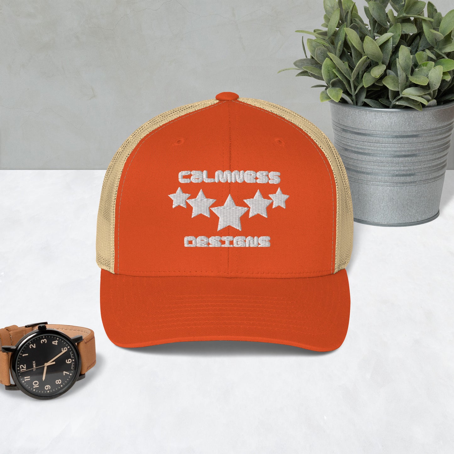 FIVE STARS, CALMNESS DESIGNS, Creative Designer's, Trucker Cap
