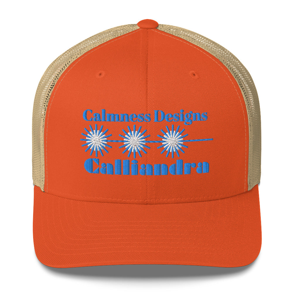 Elegant Geometric Calliandra, CALMNESS DESIGNS, Creative Designer's, Trucker Cap