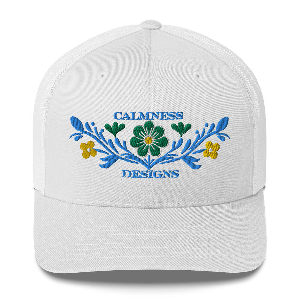 Flower Decoration Mexican Style, CALMNESS DESIGNS, Creative Designer's, Trucker Cap