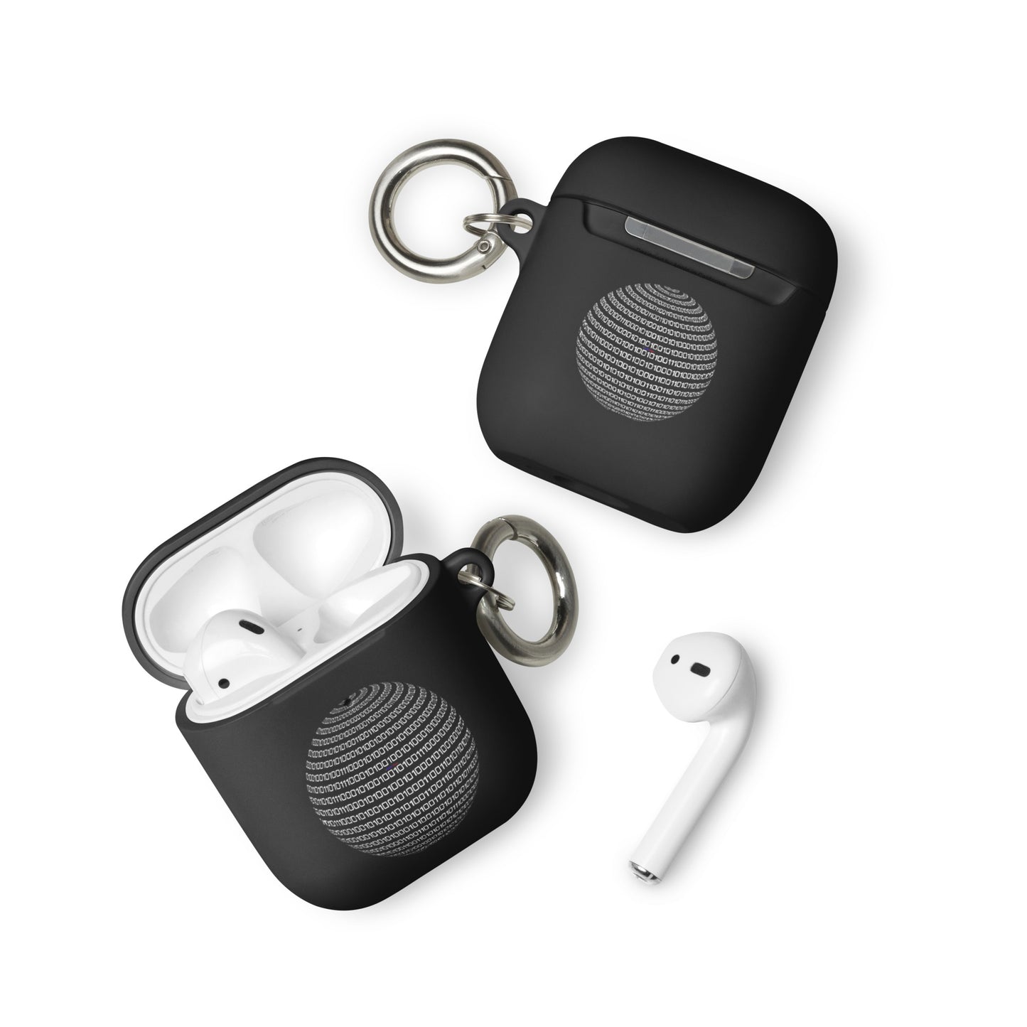 Sphere Binary Code ICON, Ones and Zeros, CALMNESS DESIGNS, Creative Designer's, Rubber Case for AirPods®
