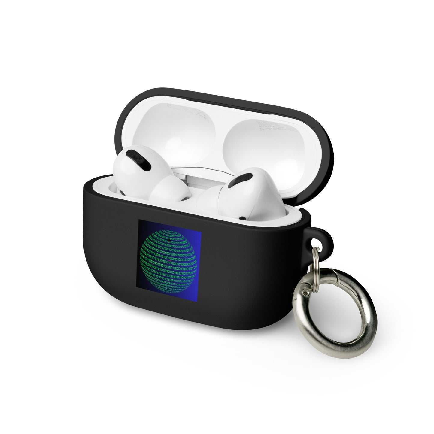 Sphere Binary Code ICON, Ones and Zeros, CALMNESS DESIGNS, Creative Designer's, Rubber Case for AirPods®