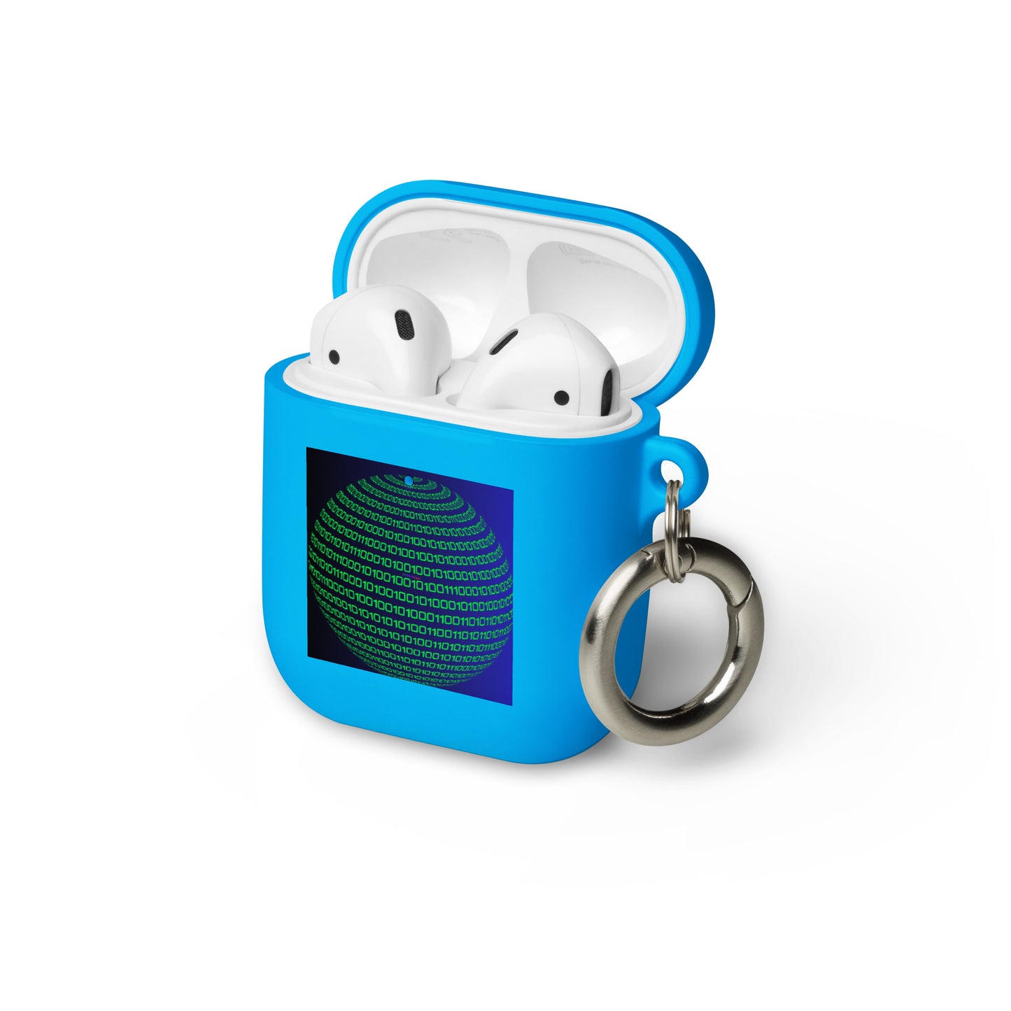 Sphere Binary Code ICON, Ones and Zeros, CALMNESS DESIGNS, Creative Designer's, Rubber Case for AirPods®