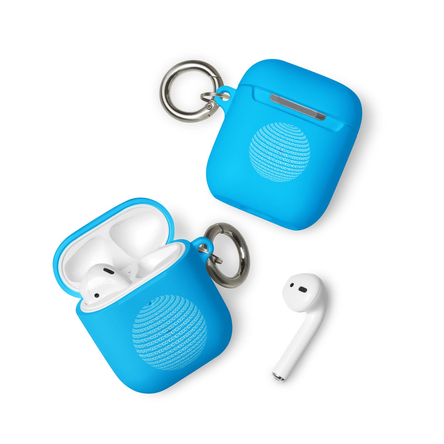 Sphere Binary Code ICON, Ones and Zeros, CALMNESS DESIGNS, Creative Designer's, Rubber Case for AirPods®
