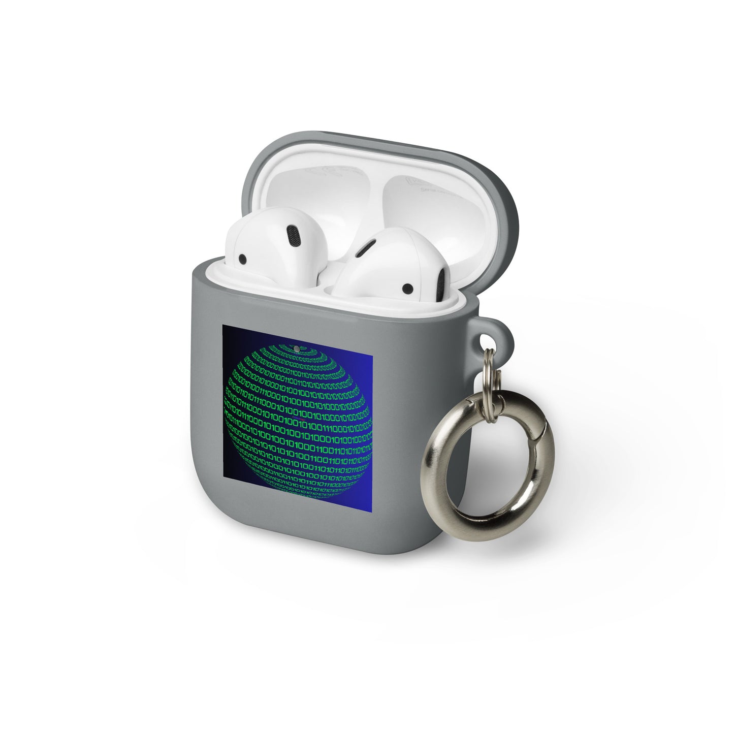Sphere Binary Code ICON, Ones and Zeros, CALMNESS DESIGNS, Creative Designer's, Rubber Case for AirPods®