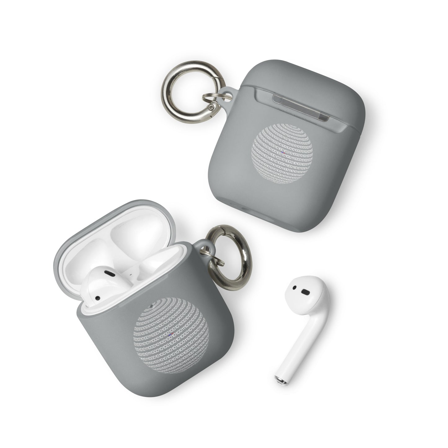 Sphere Binary Code ICON, Ones and Zeros, CALMNESS DESIGNS, Creative Designer's, Rubber Case for AirPods®