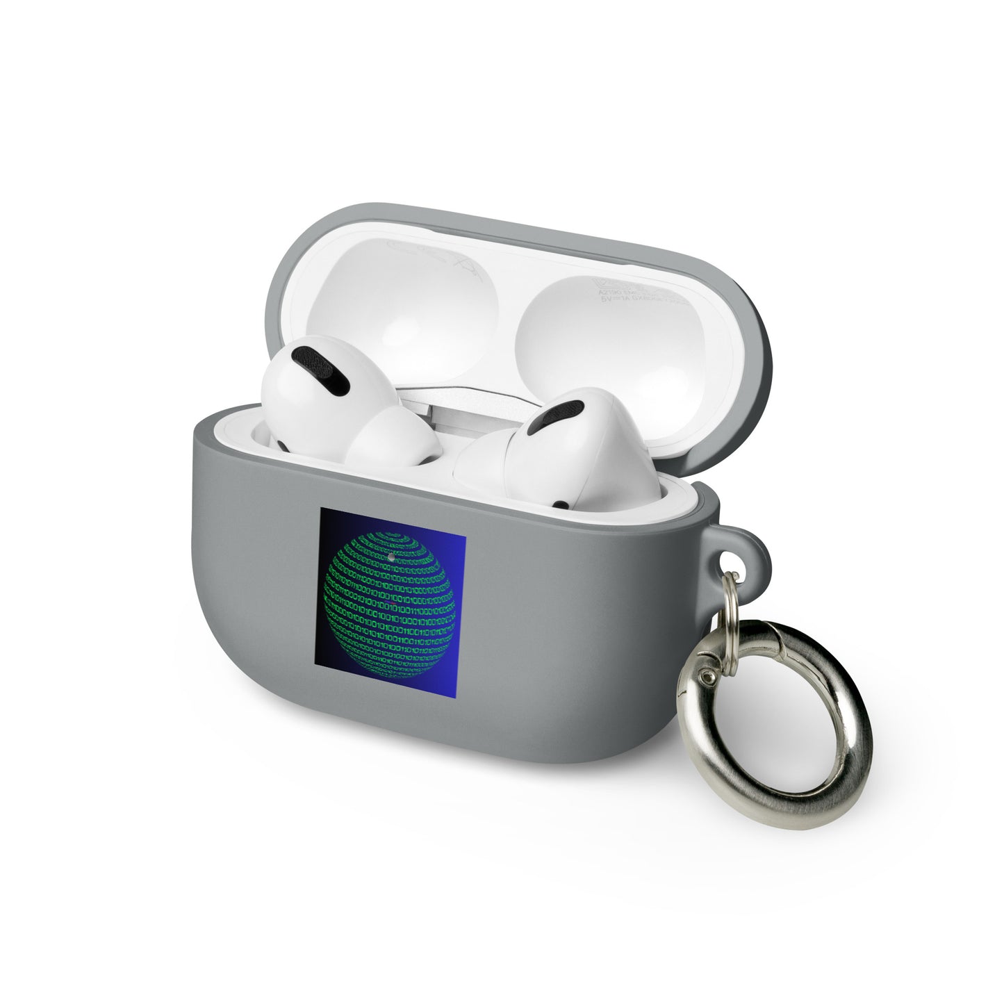 Sphere Binary Code ICON, Ones and Zeros, CALMNESS DESIGNS, Creative Designer's, Rubber Case for AirPods®