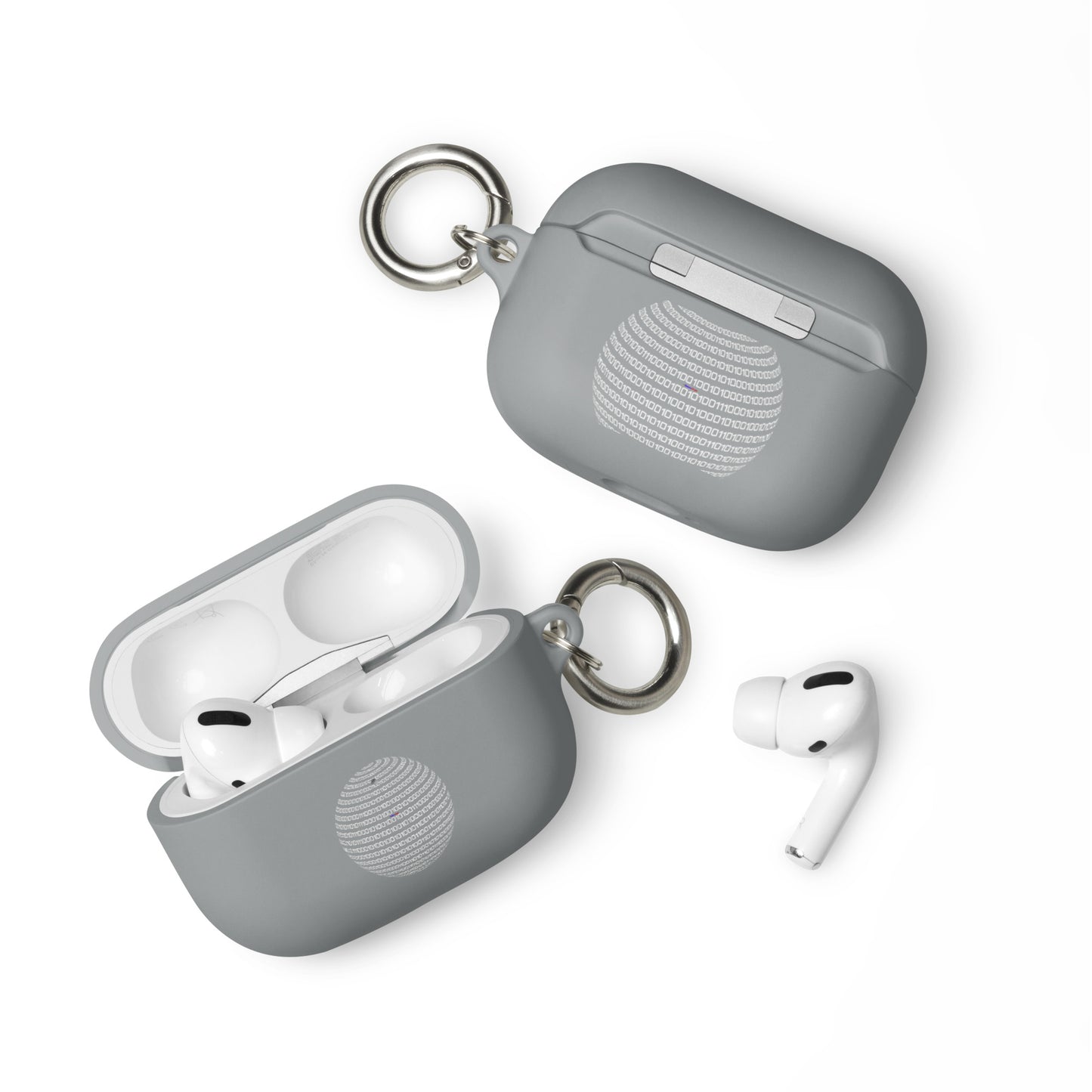 Sphere Binary Code ICON, Ones and Zeros, CALMNESS DESIGNS, Creative Designer's, Rubber Case for AirPods®
