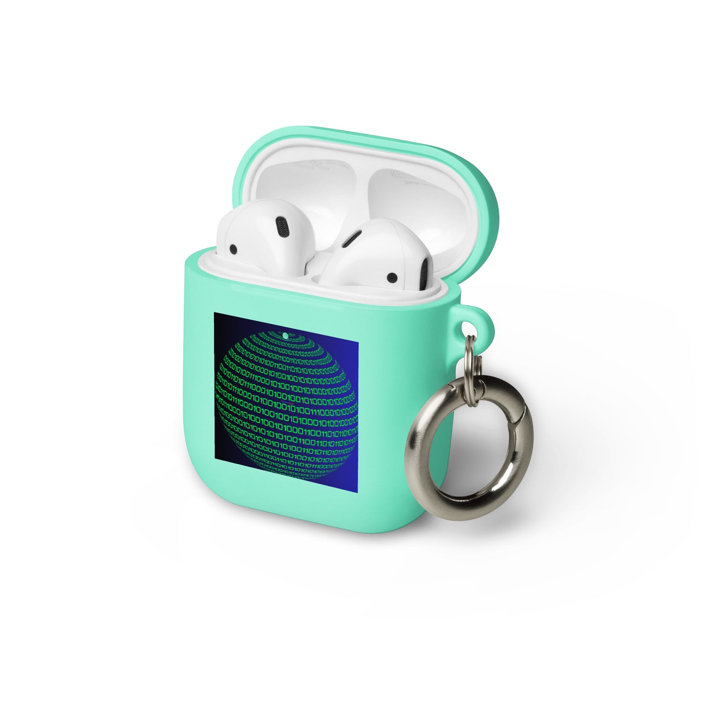 Sphere Binary Code ICON, Ones and Zeros, CALMNESS DESIGNS, Creative Designer's, Rubber Case for AirPods®