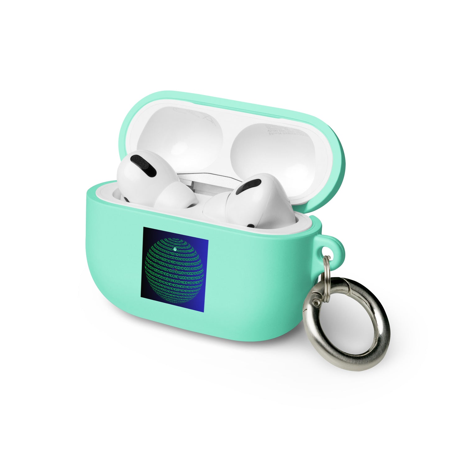 Sphere Binary Code ICON, Ones and Zeros, CALMNESS DESIGNS, Creative Designer's, Rubber Case for AirPods®