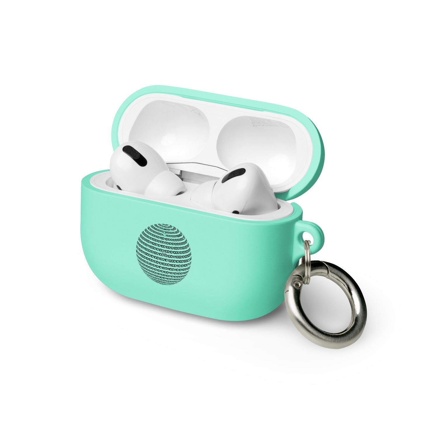 Sphere Binary Code ICON, Ones and Zeros, CALMNESS DESIGNS, Creative Designer's, Rubber Case for AirPods®