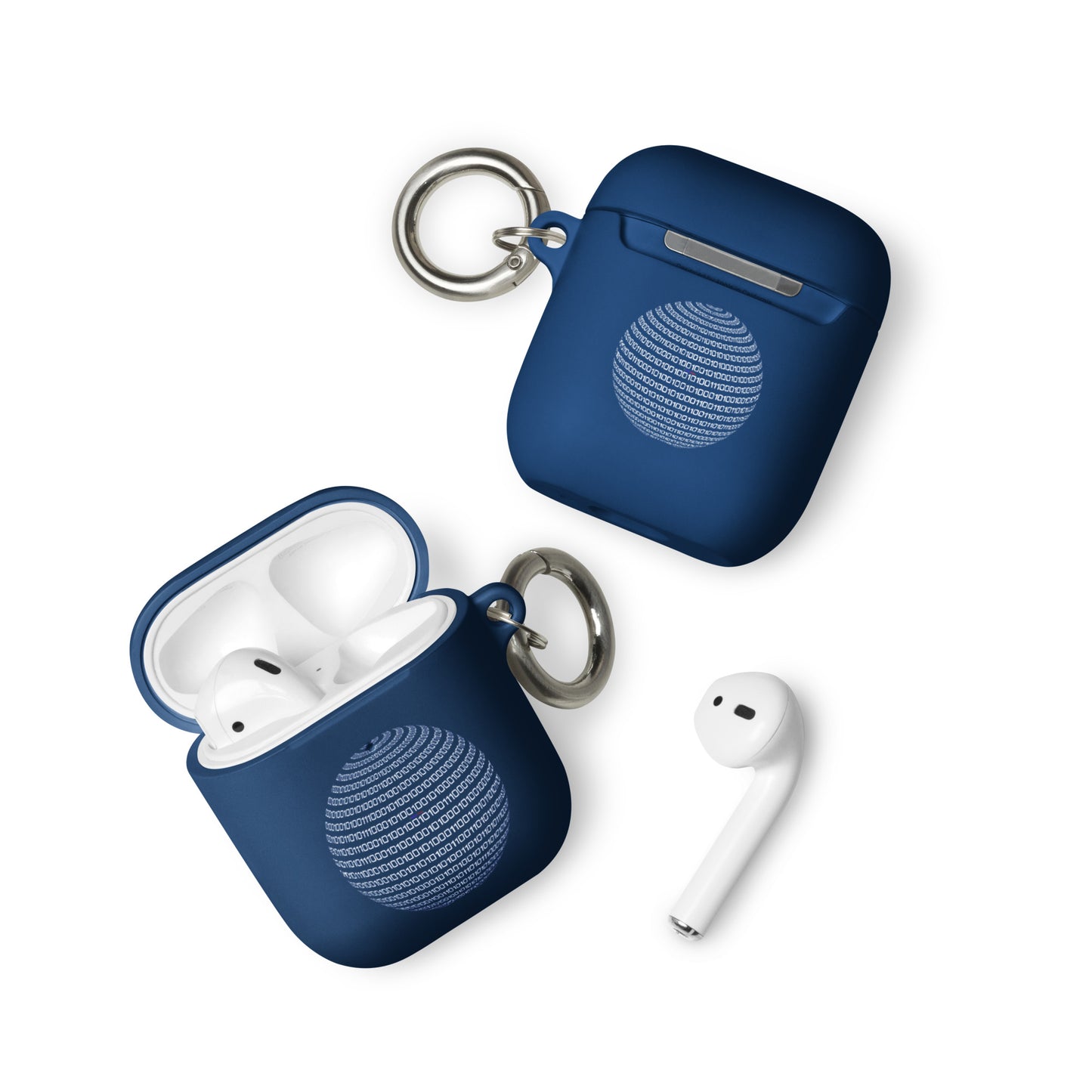 Sphere Binary Code ICON, Ones and Zeros, CALMNESS DESIGNS, Creative Designer's, Rubber Case for AirPods®