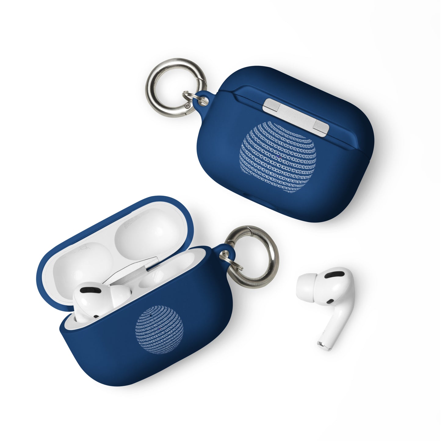 Sphere Binary Code ICON, Ones and Zeros, CALMNESS DESIGNS, Creative Designer's, Rubber Case for AirPods®