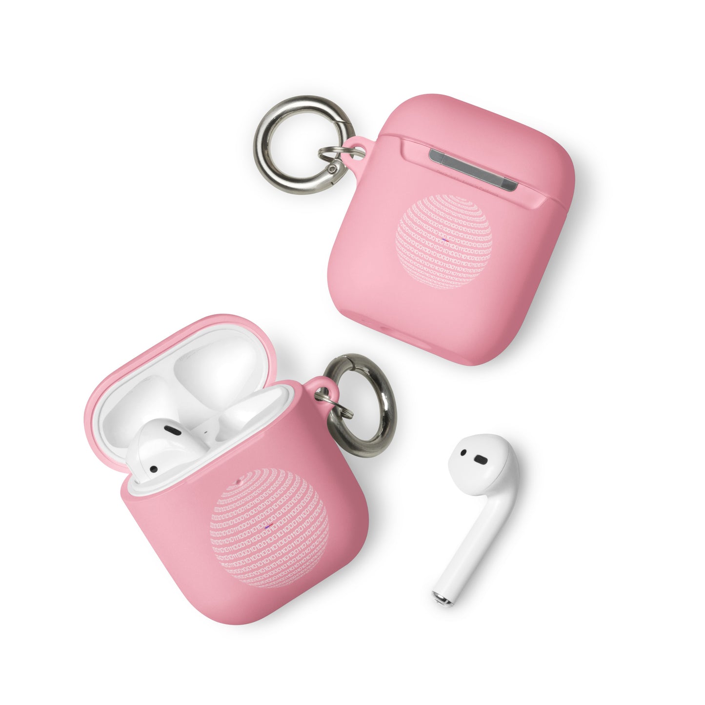 Sphere Binary Code ICON, Ones and Zeros, CALMNESS DESIGNS, Creative Designer's, Rubber Case for AirPods®