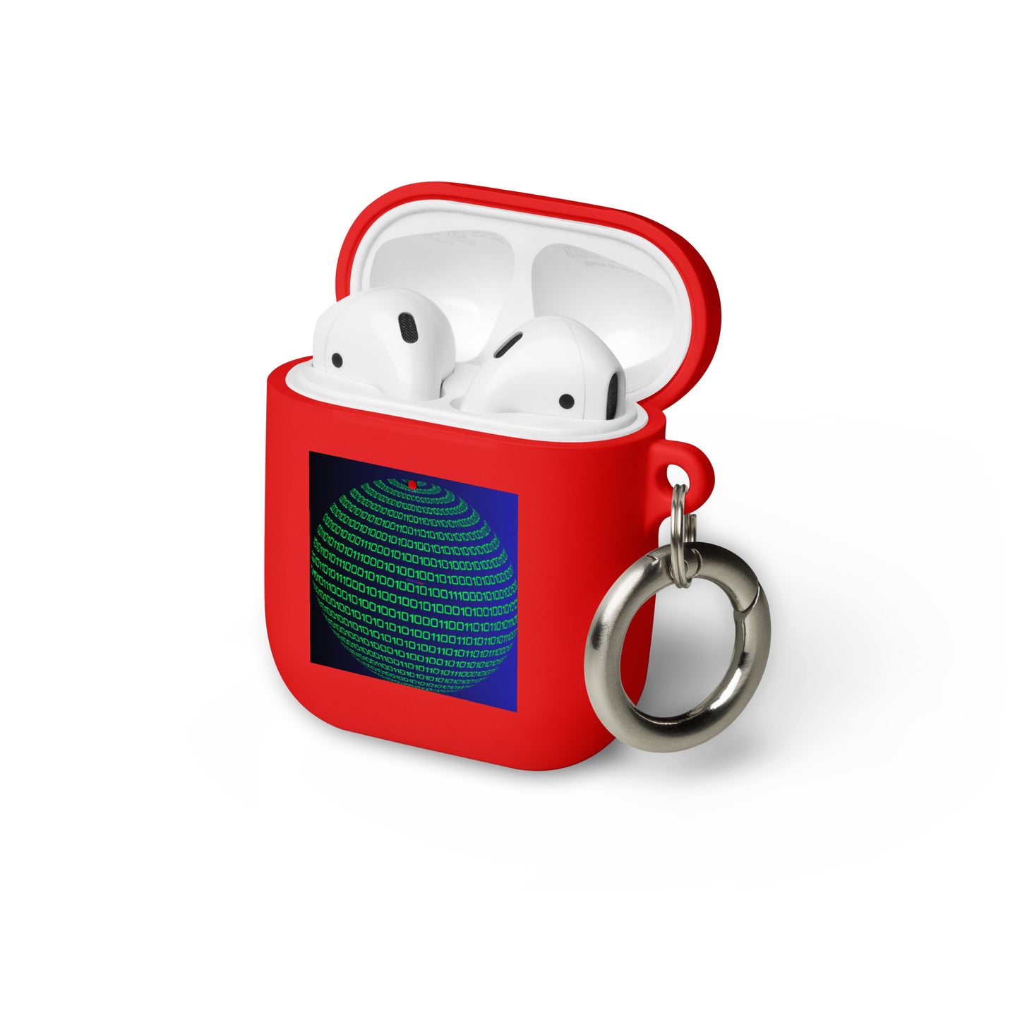 Sphere Binary Code ICON, Ones and Zeros, CALMNESS DESIGNS, Creative Designer's, Rubber Case for AirPods®