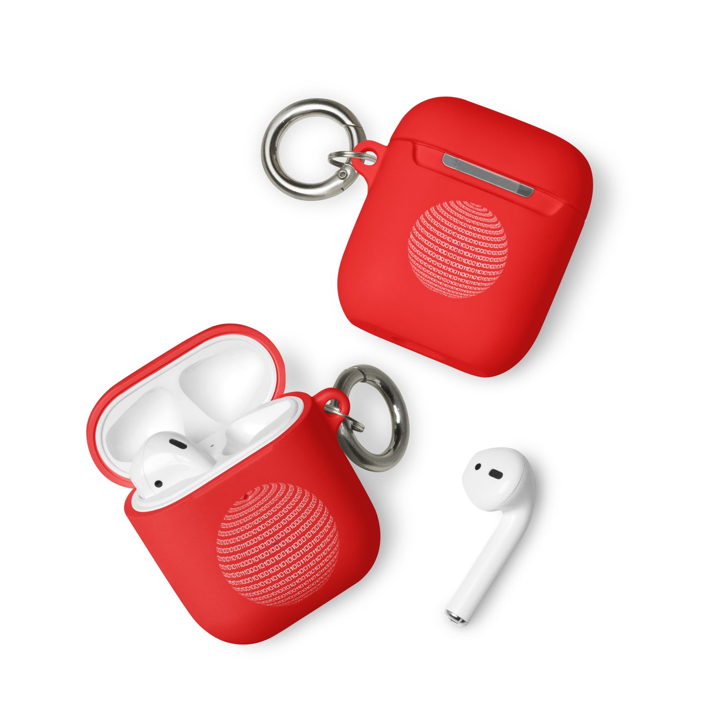 Sphere Binary Code ICON, Ones and Zeros, CALMNESS DESIGNS, Creative Designer's, Rubber Case for AirPods®