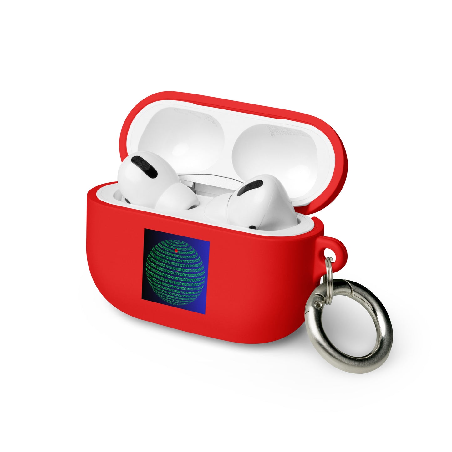 Sphere Binary Code ICON, Ones and Zeros, CALMNESS DESIGNS, Creative Designer's, Rubber Case for AirPods®