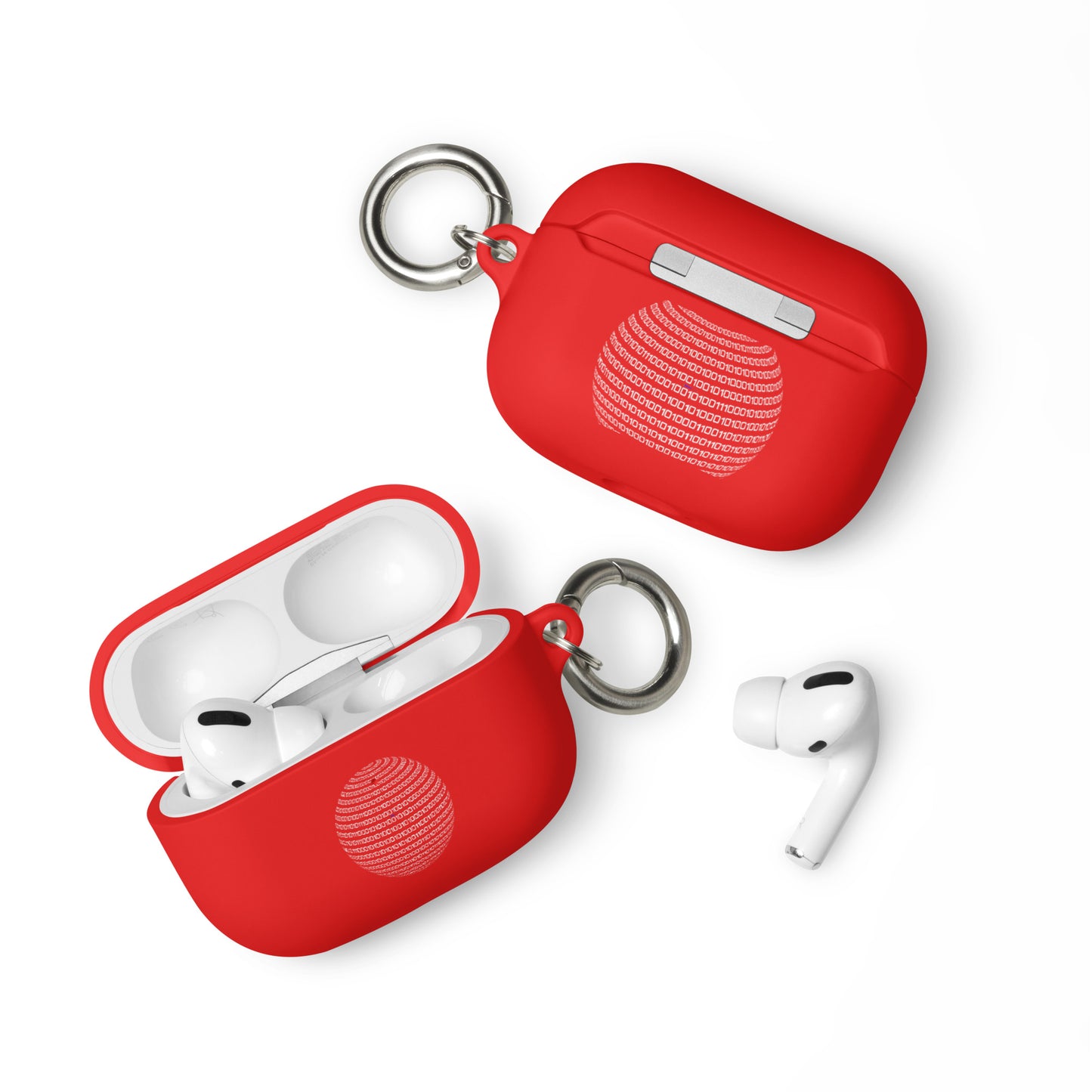 Sphere Binary Code ICON, Ones and Zeros, CALMNESS DESIGNS, Creative Designer's, Rubber Case for AirPods®