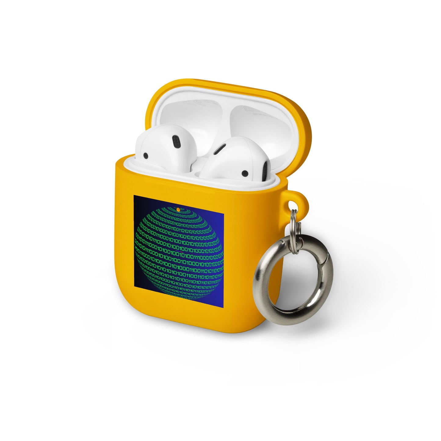 Sphere Binary Code ICON, Ones and Zeros, CALMNESS DESIGNS, Creative Designer's, Rubber Case for AirPods®