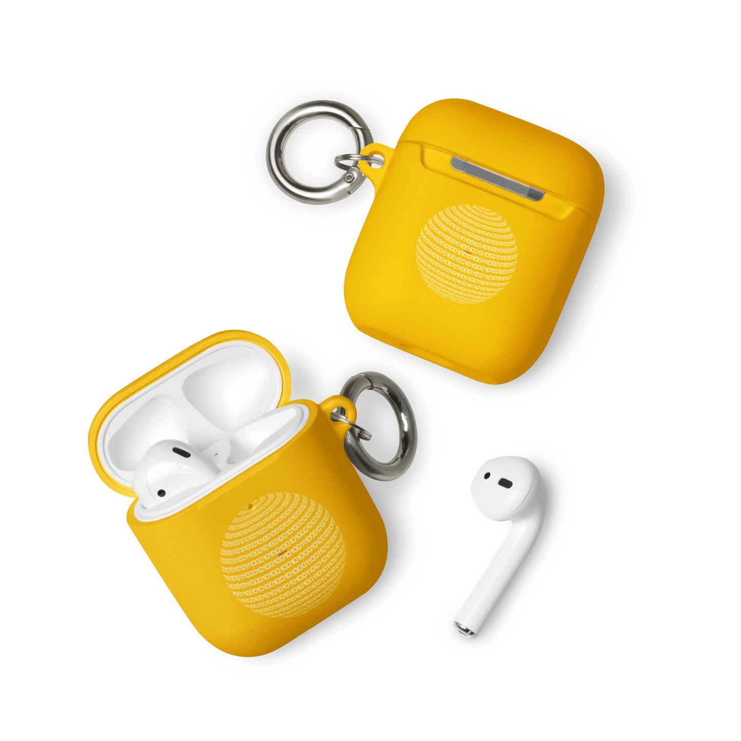 Sphere Binary Code ICON, Ones and Zeros, CALMNESS DESIGNS, Creative Designer's, Rubber Case for AirPods®