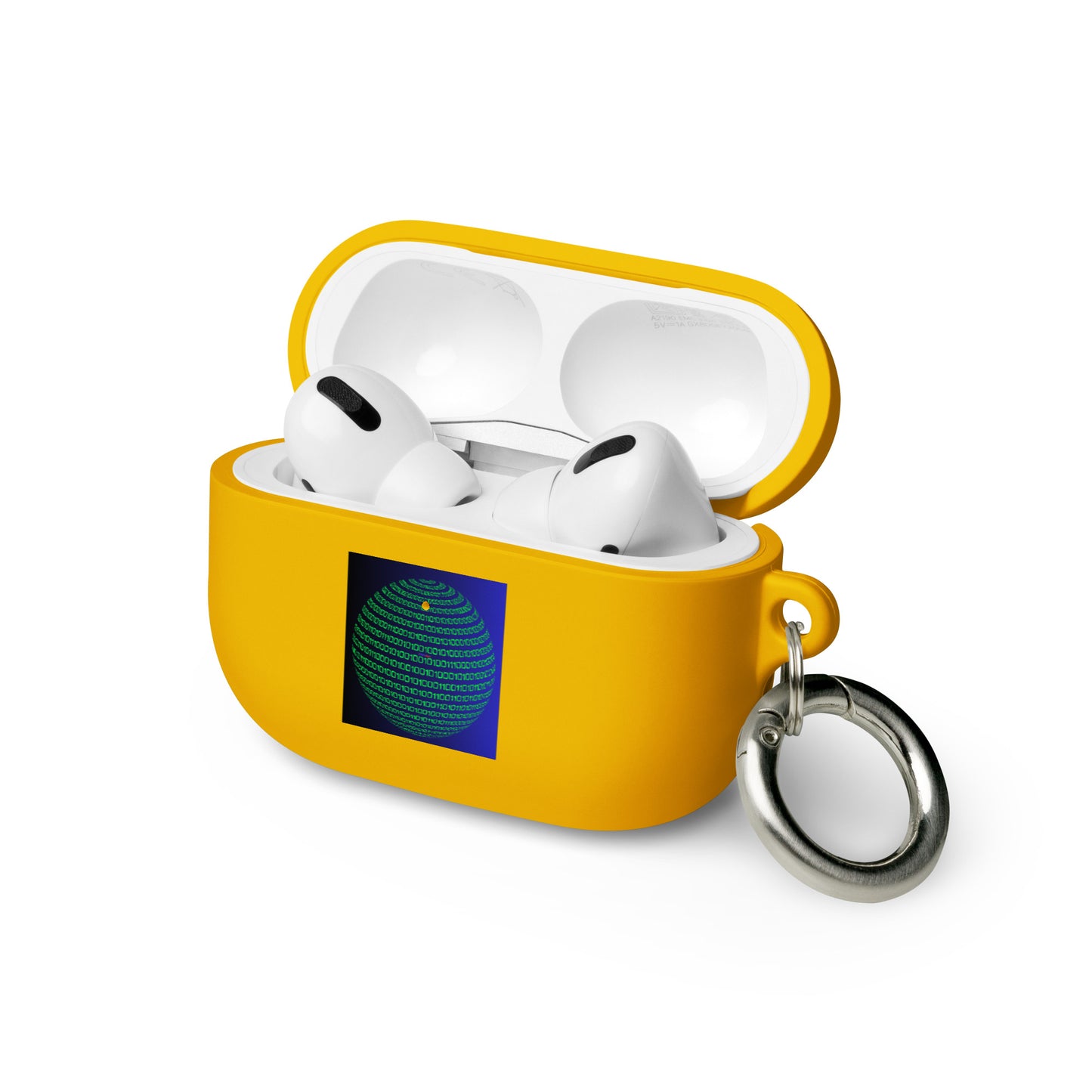 Sphere Binary Code ICON, Ones and Zeros, CALMNESS DESIGNS, Creative Designer's, Rubber Case for AirPods®