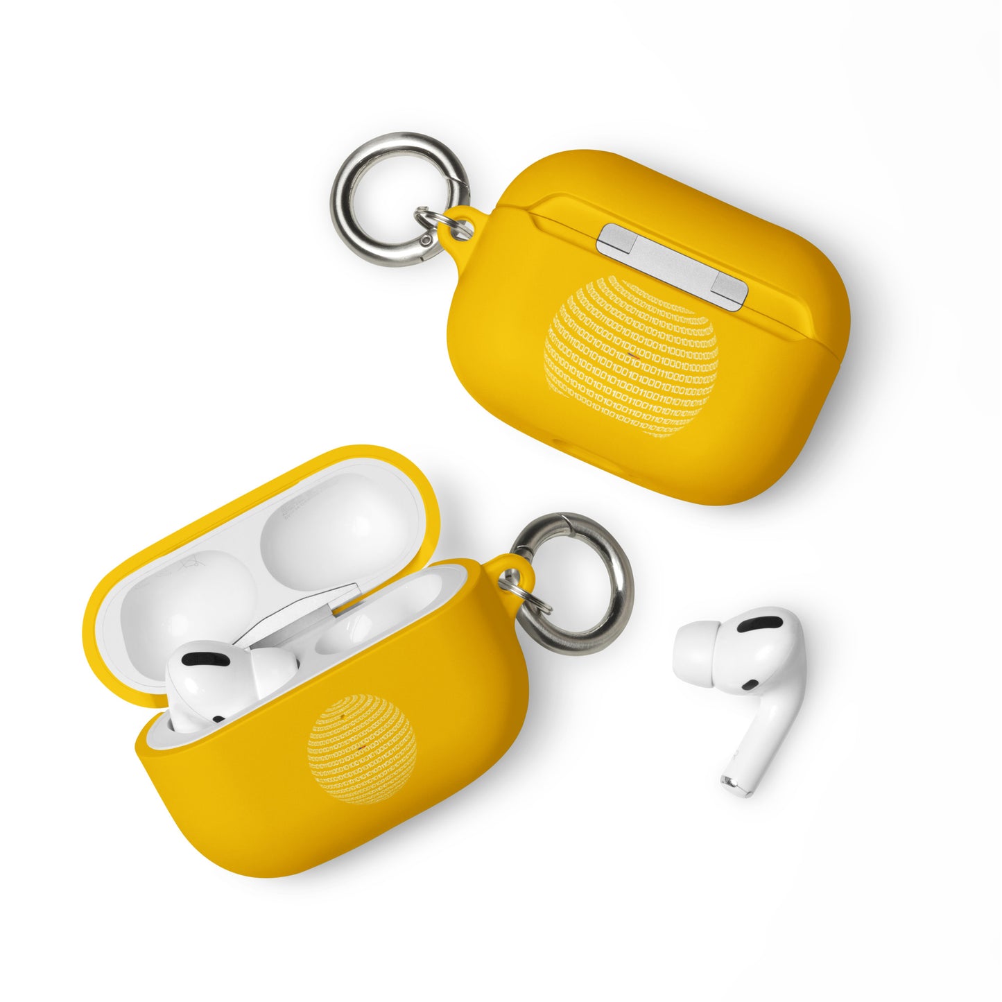 Sphere Binary Code ICON, Ones and Zeros, CALMNESS DESIGNS, Creative Designer's, Rubber Case for AirPods®