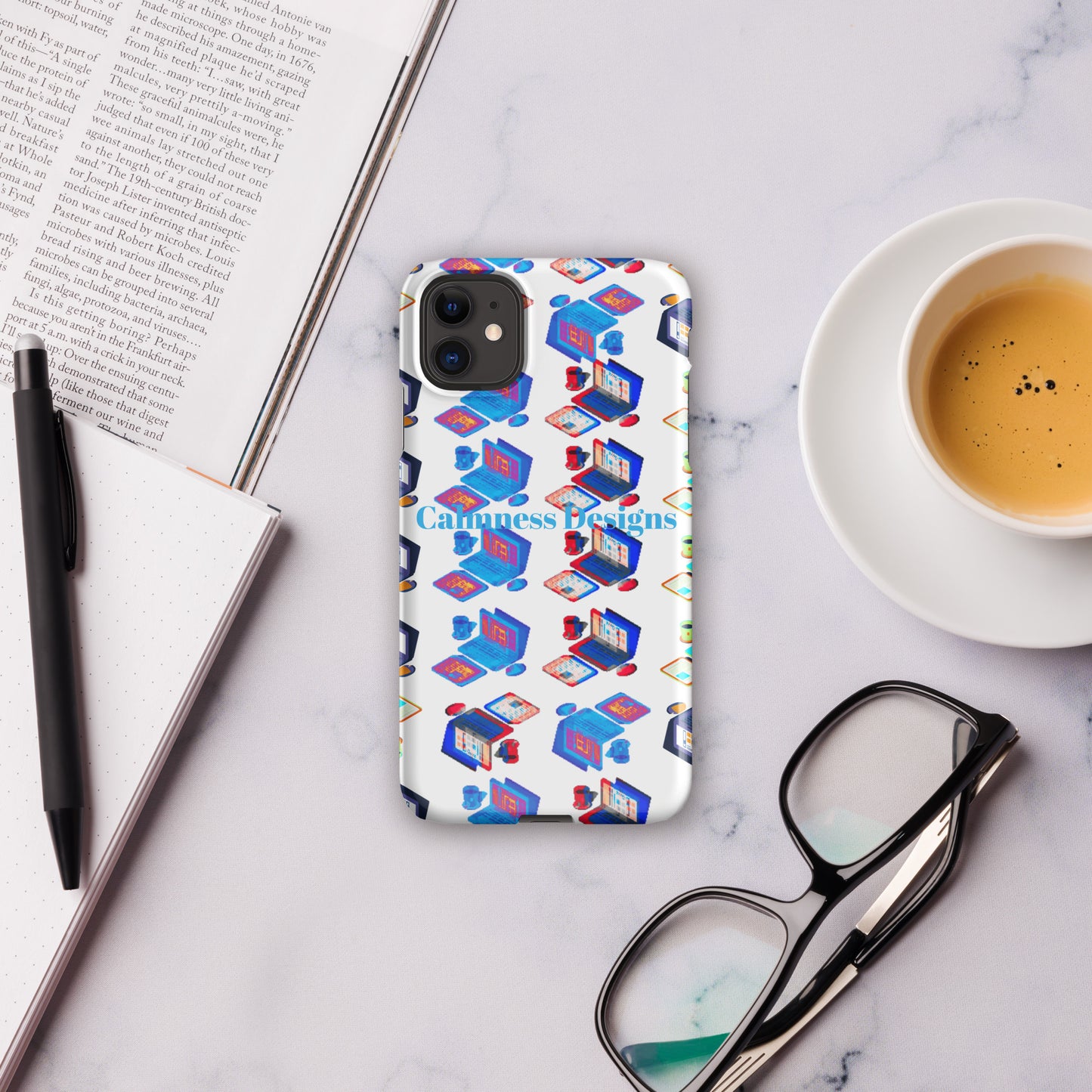 Isomentric Textured Workspace, Calmness Designs, Creative Designs, Snap case for iPhone®