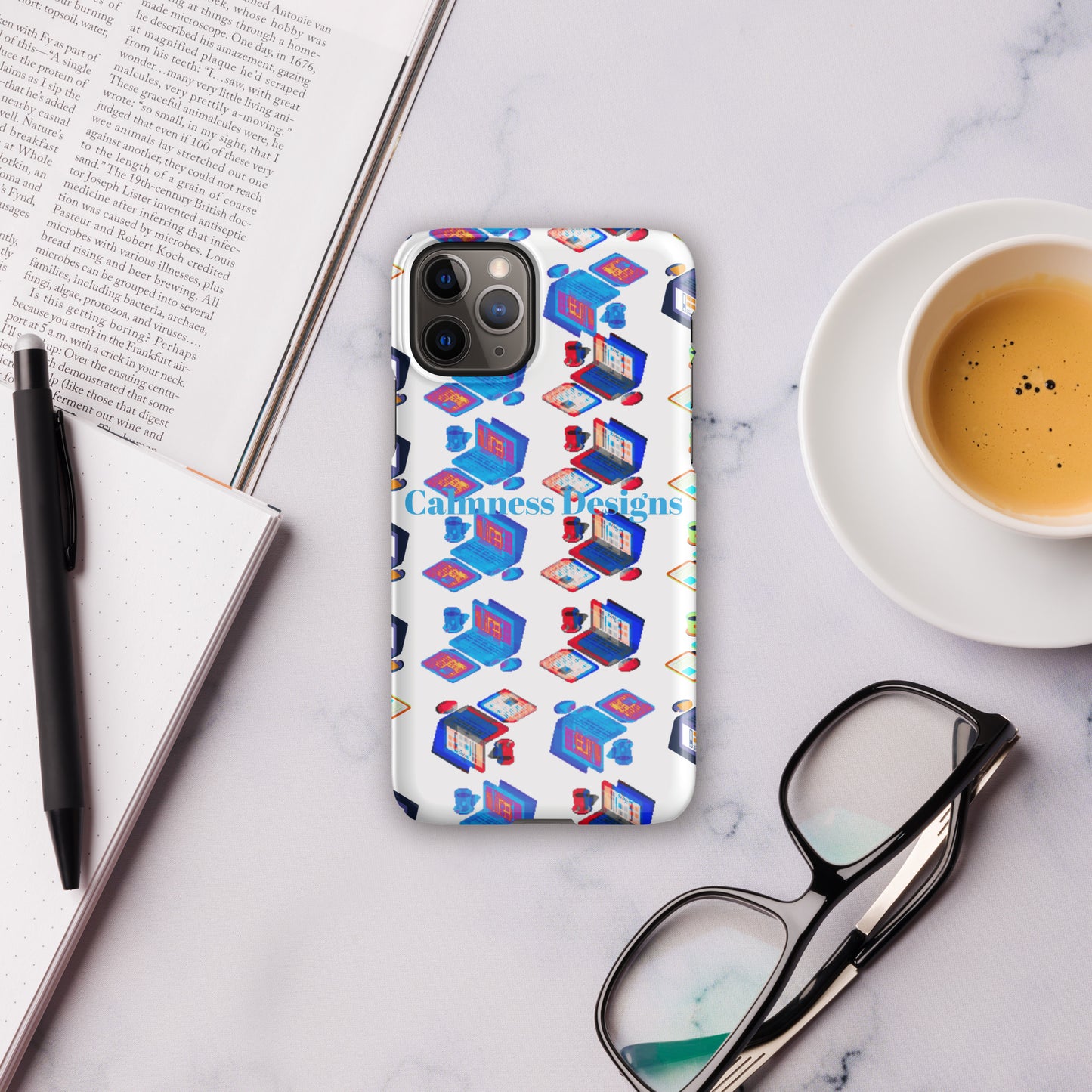 Isomentric Textured Workspace, Calmness Designs, Creative Designs, Snap case for iPhone®