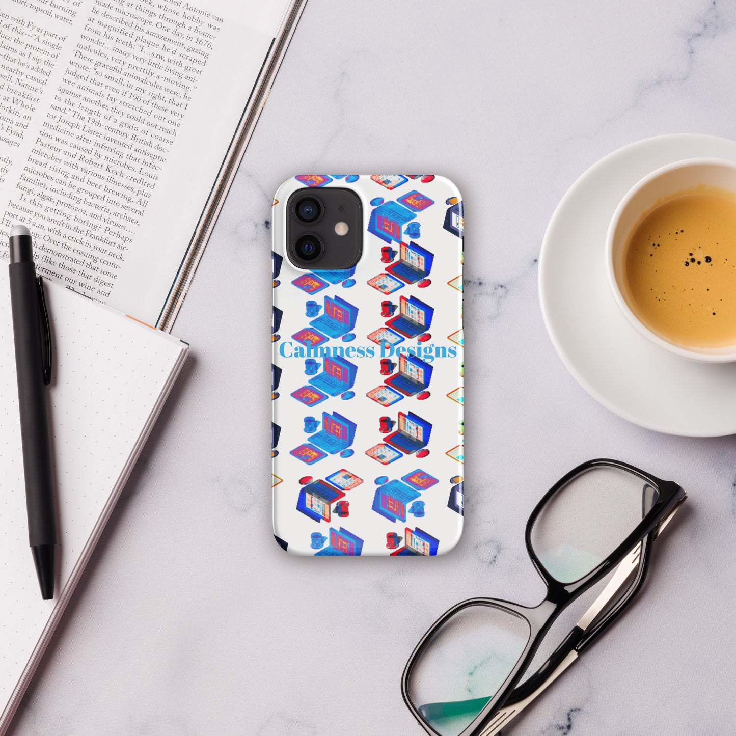 Isomentric Textured Workspace, Calmness Designs, Creative Designs, Snap case for iPhone®