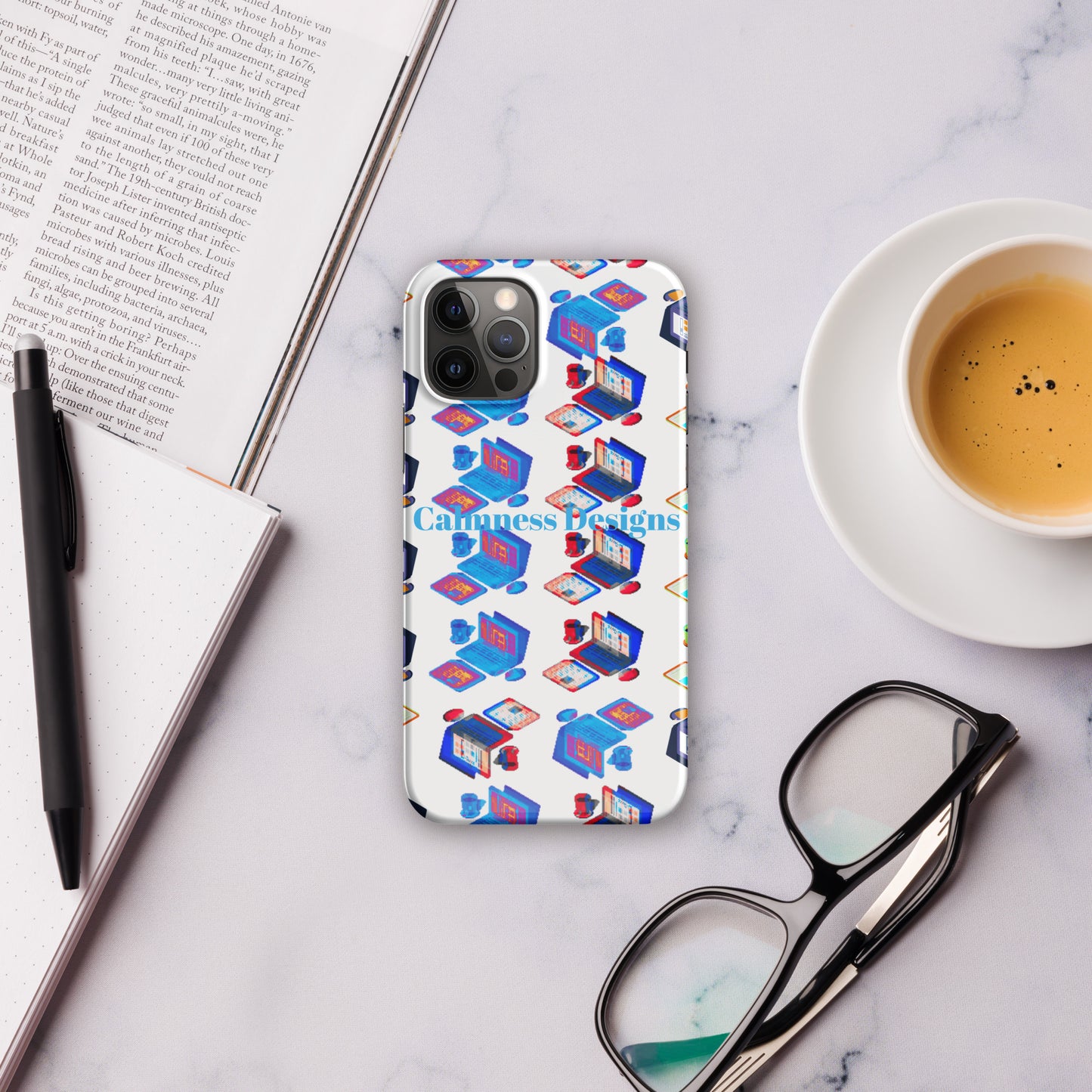 Isomentric Textured Workspace, Calmness Designs, Creative Designs, Snap case for iPhone®