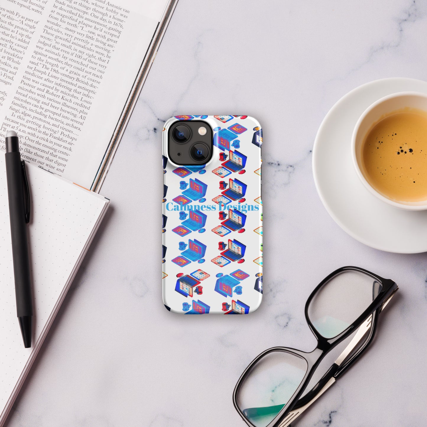 Isomentric Textured Workspace, Calmness Designs, Creative Designs, Snap case for iPhone®