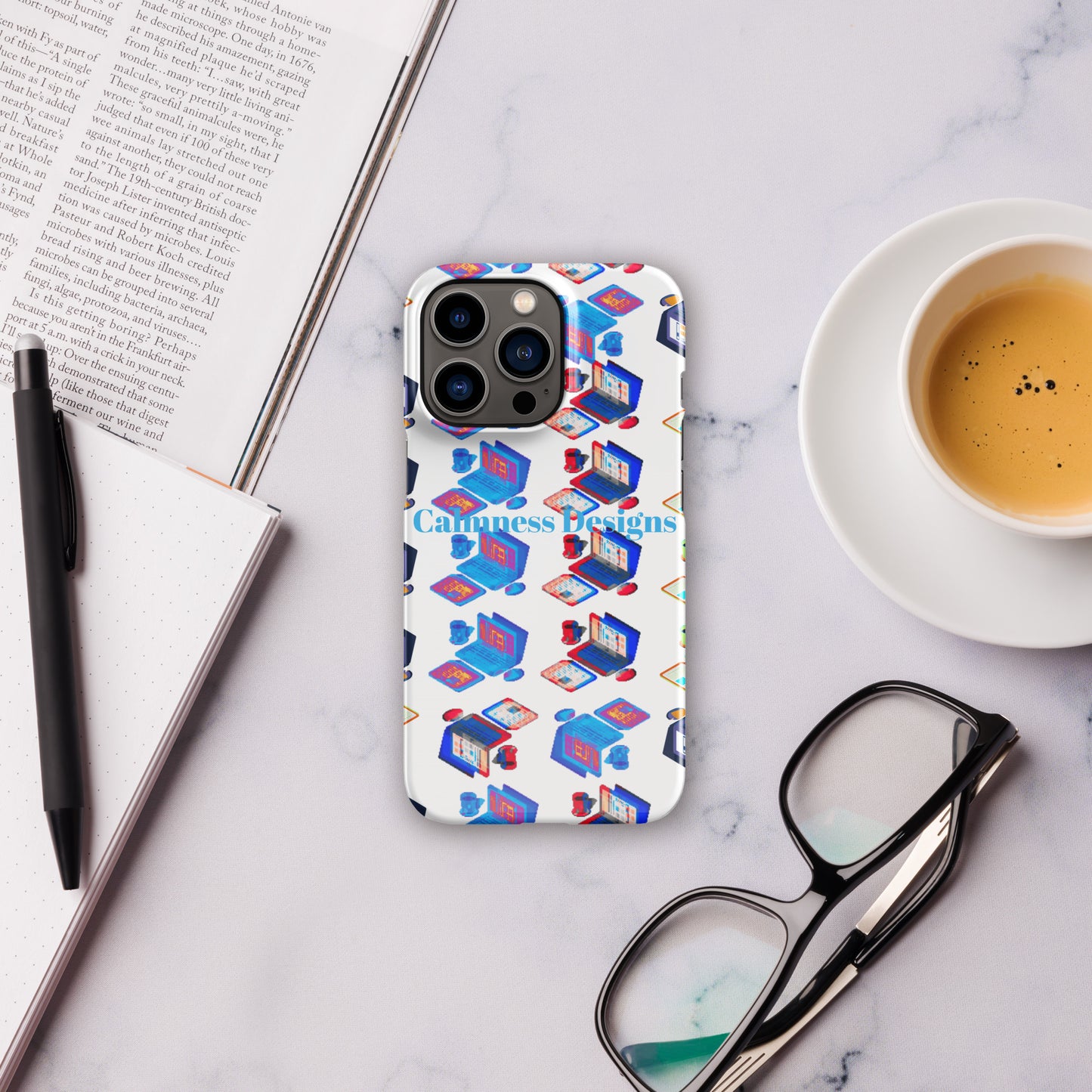 Isomentric Textured Workspace, Calmness Designs, Creative Designs, Snap case for iPhone®