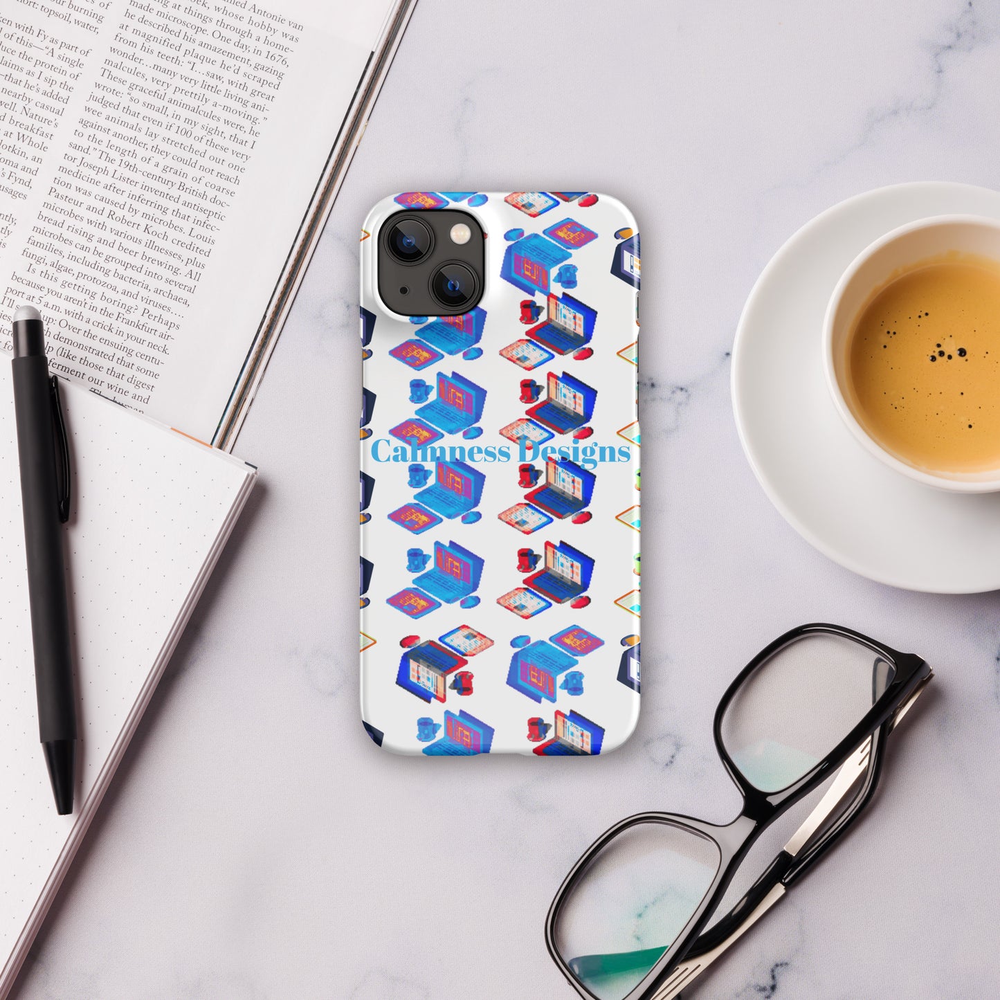 Isomentric Textured Workspace, Calmness Designs, Creative Designs, Snap case for iPhone®