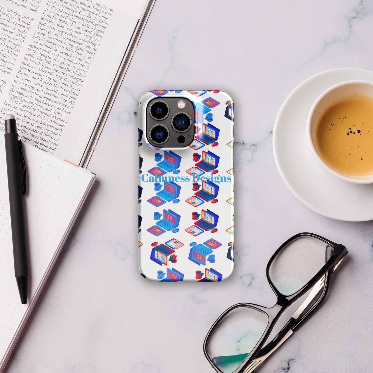 Isomentric Textured Workspace, Calmness Designs, Creative Designs, Snap case for iPhone®