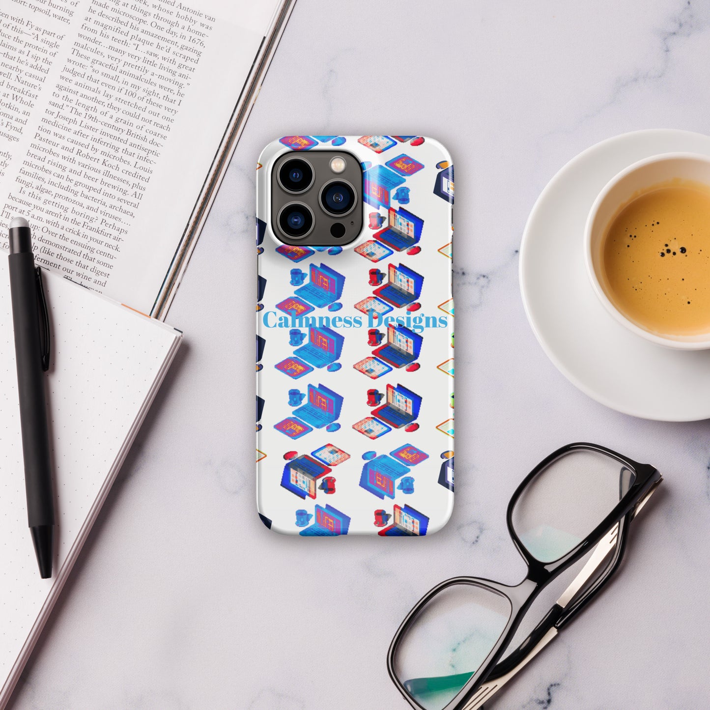 Isomentric Textured Workspace, Calmness Designs, Creative Designs, Snap case for iPhone®