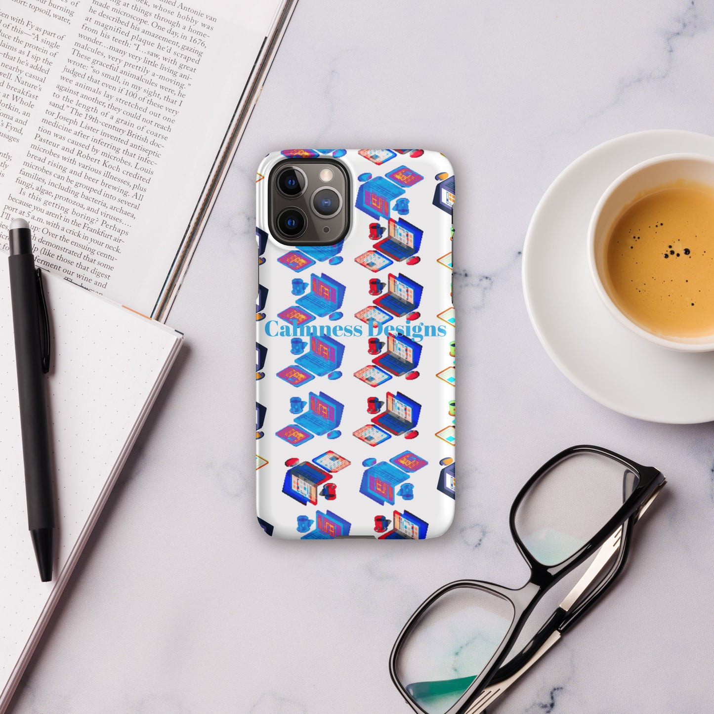 Isomentric Textured Workspace, Calmness Designs, Creative Designs, Snap case for iPhone®