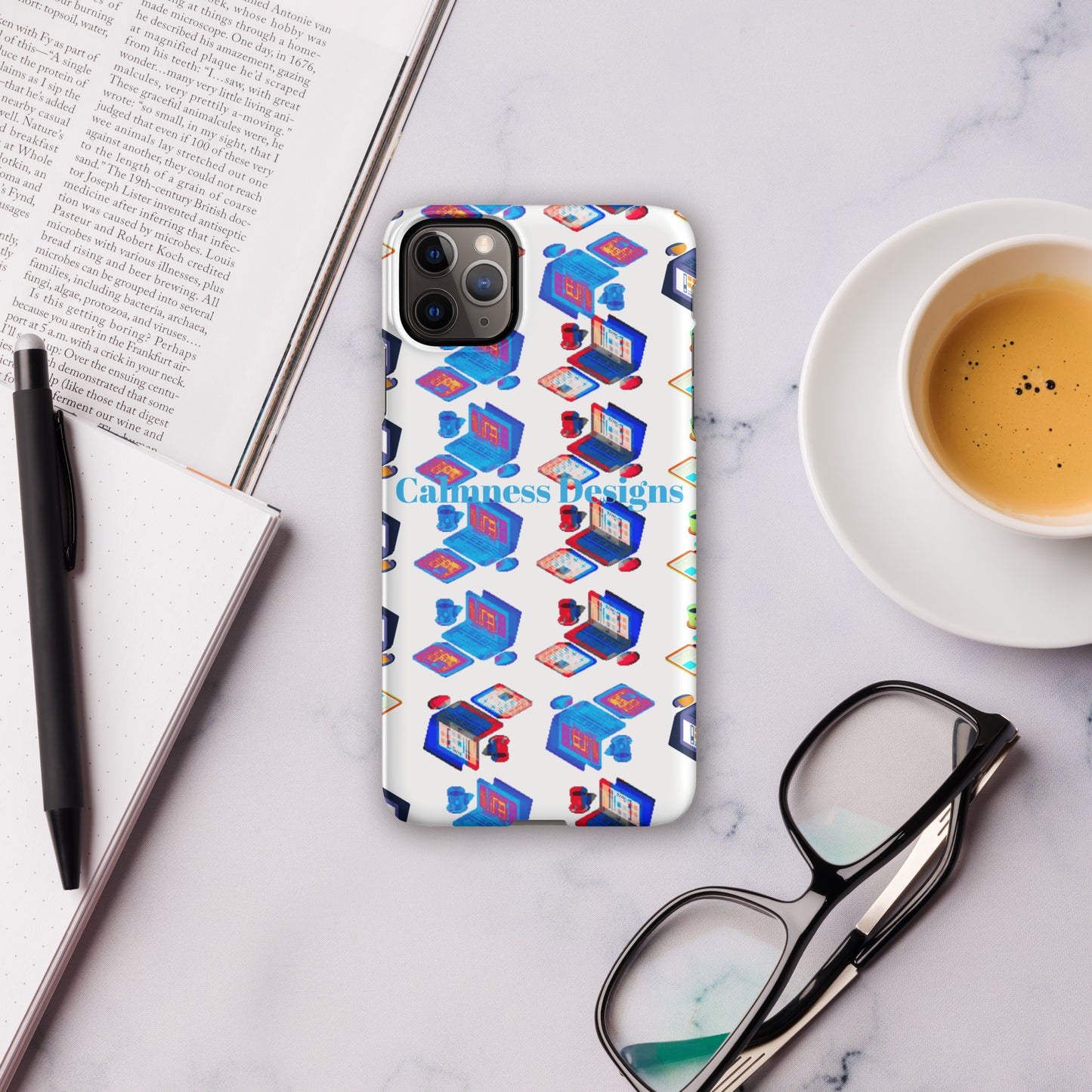 Isomentric Textured Workspace, Calmness Designs, Creative Designs, Snap case for iPhone®