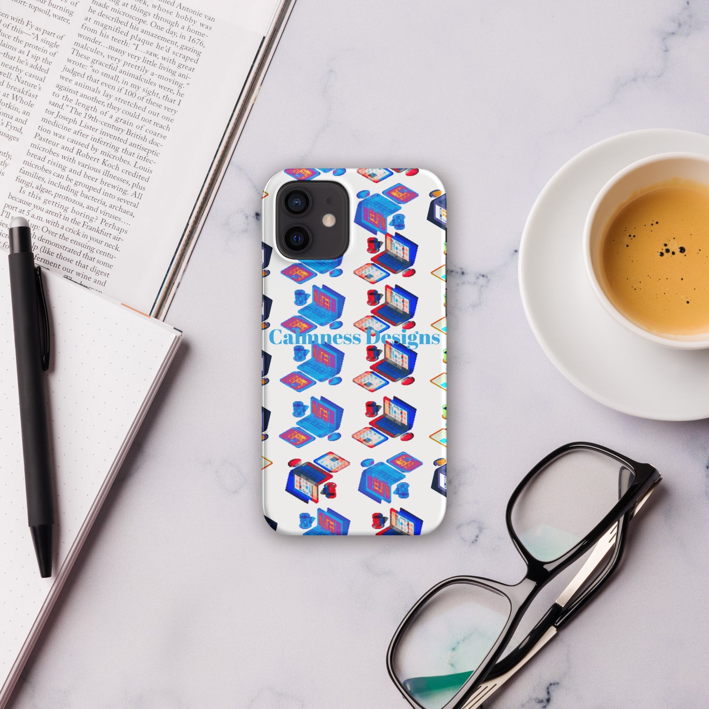 Isomentric Textured Workspace, Calmness Designs, Creative Designs, Snap case for iPhone®
