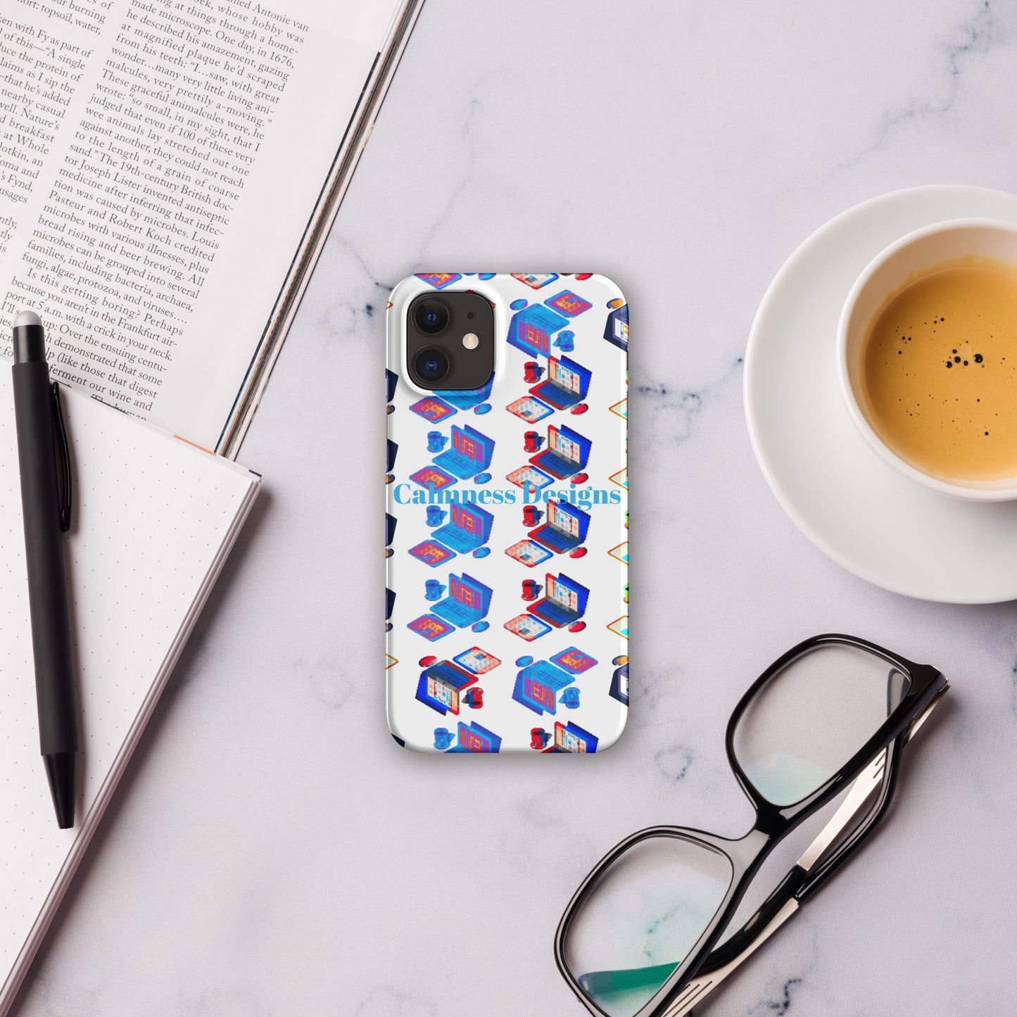 Isomentric Textured Workspace, Calmness Designs, Creative Designs, Snap case for iPhone®