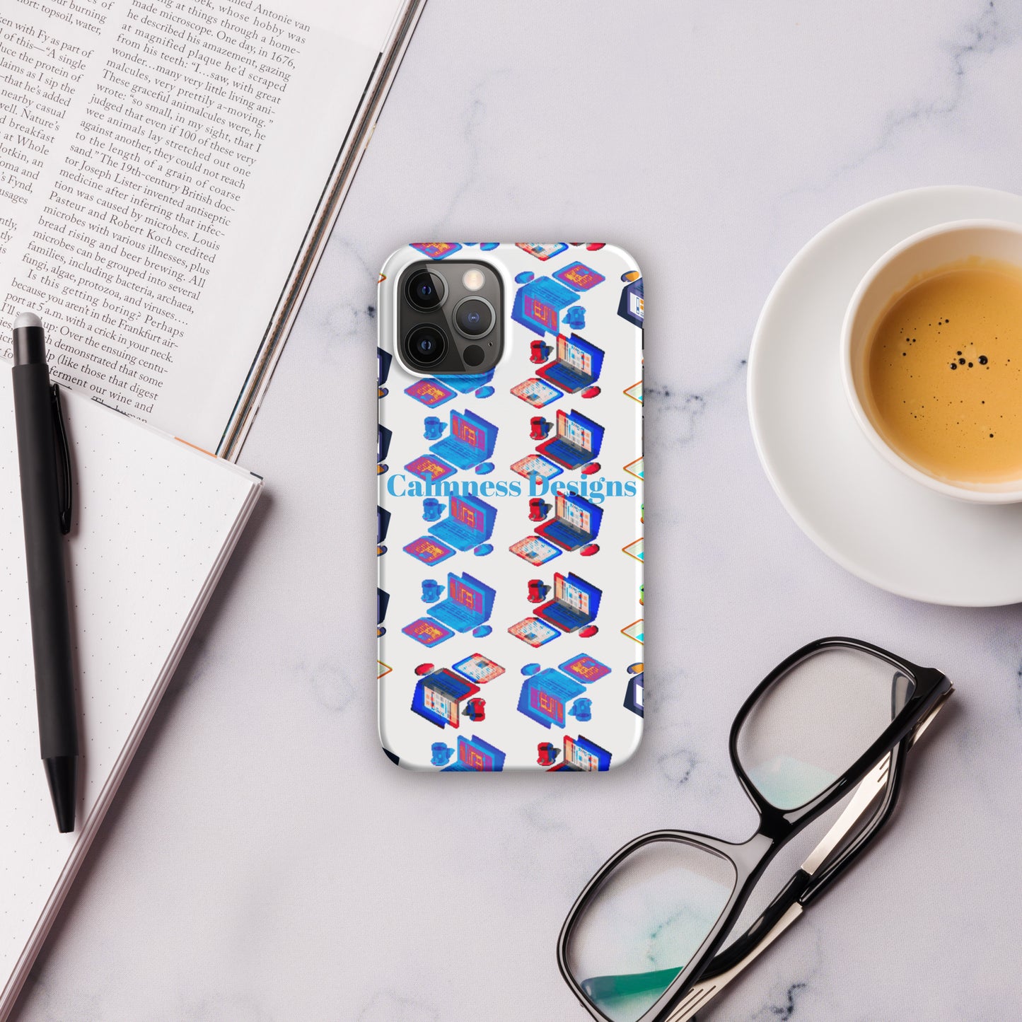Isomentric Textured Workspace, Calmness Designs, Creative Designs, Snap case for iPhone®