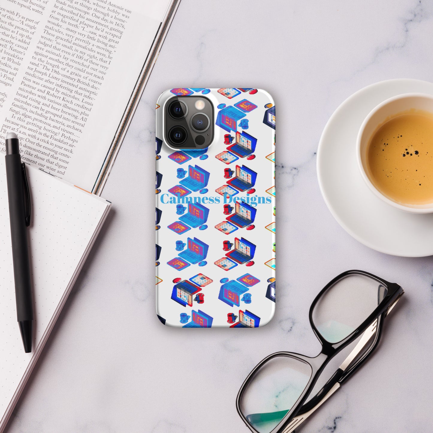 Isomentric Textured Workspace, Calmness Designs, Creative Designs, Snap case for iPhone®