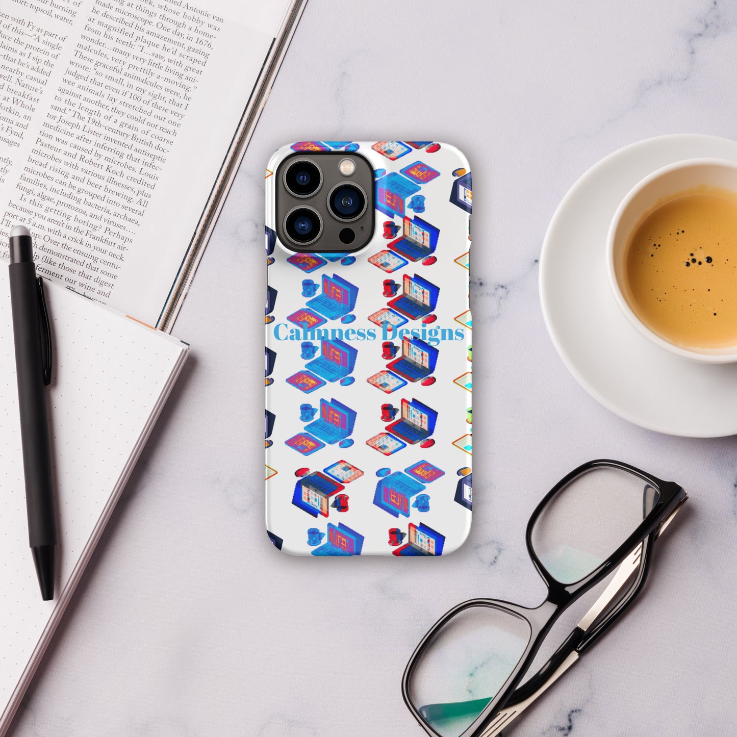 Isomentric Textured Workspace, Calmness Designs, Creative Designs, Snap case for iPhone®